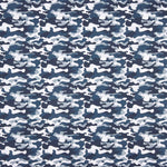 Popeline Camouflage Bleu Gris - Ribes y Casals