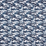Popeline Camouflage Bleu Gris - Ribes y Casals