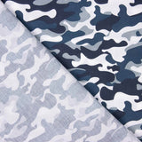 Popeline Camouflage Bleu Gris - Ribes y Casals