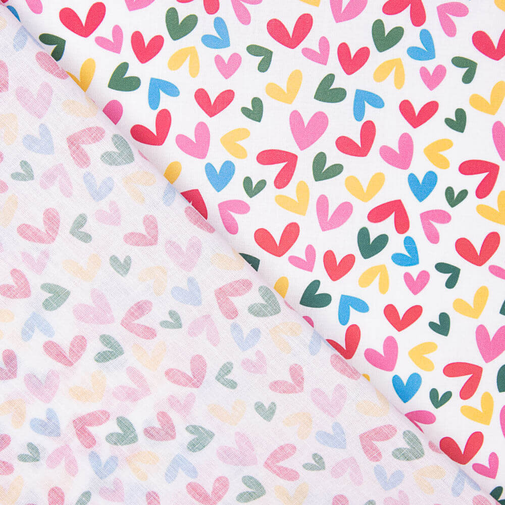 Popeline Coton Beaucoup Coeurs - Ribes y Casals