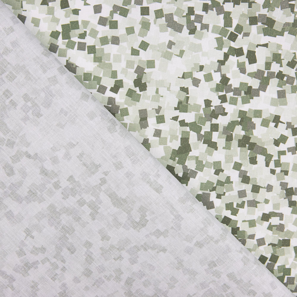 Popeline Coton à carreaux verts - Ribes y Casals