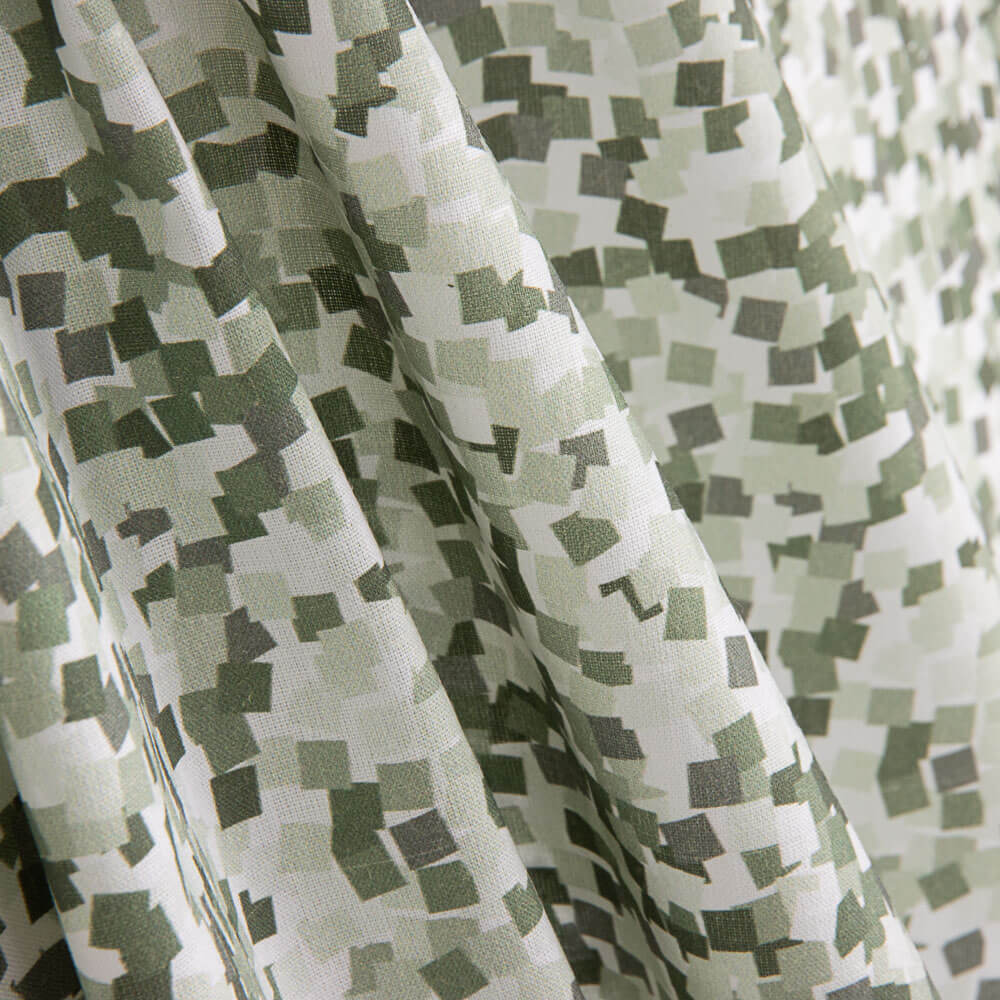 Popeline Coton à carreaux verts - Ribes y Casals