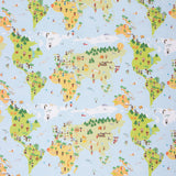 Popeline De Coton Carte Du Monde - Ribes y Casals