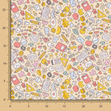 Popeline Coton École Jaune Clair - Ribes y Casals