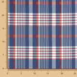Tissu de popeline de coton à carreaux bleus - Ribes y Casals