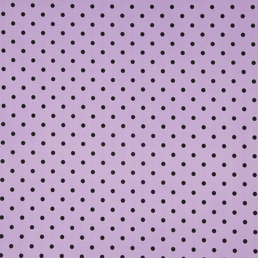 Popeline Imprimée à Pois Flamenca 7mm Violet - Ribes y Casals