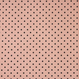 Popeline Pointue Imprimée Flamenca Pois 7mm Nude - Ribes y Casals