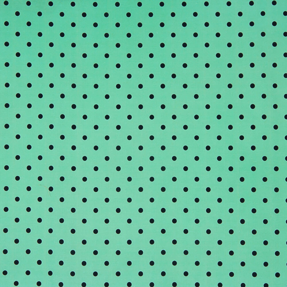 Popeline Imprimée À Points Pointus Flamenco 7mm Vert Aqua - Ribes y Casals