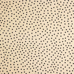 Polaire Popeline Spandex Pois Noir 7mm Beige - Ribes y Casals