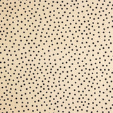 Polaire Popeline Spandex Pois Noir 7mm Beige - Ribes y Casals