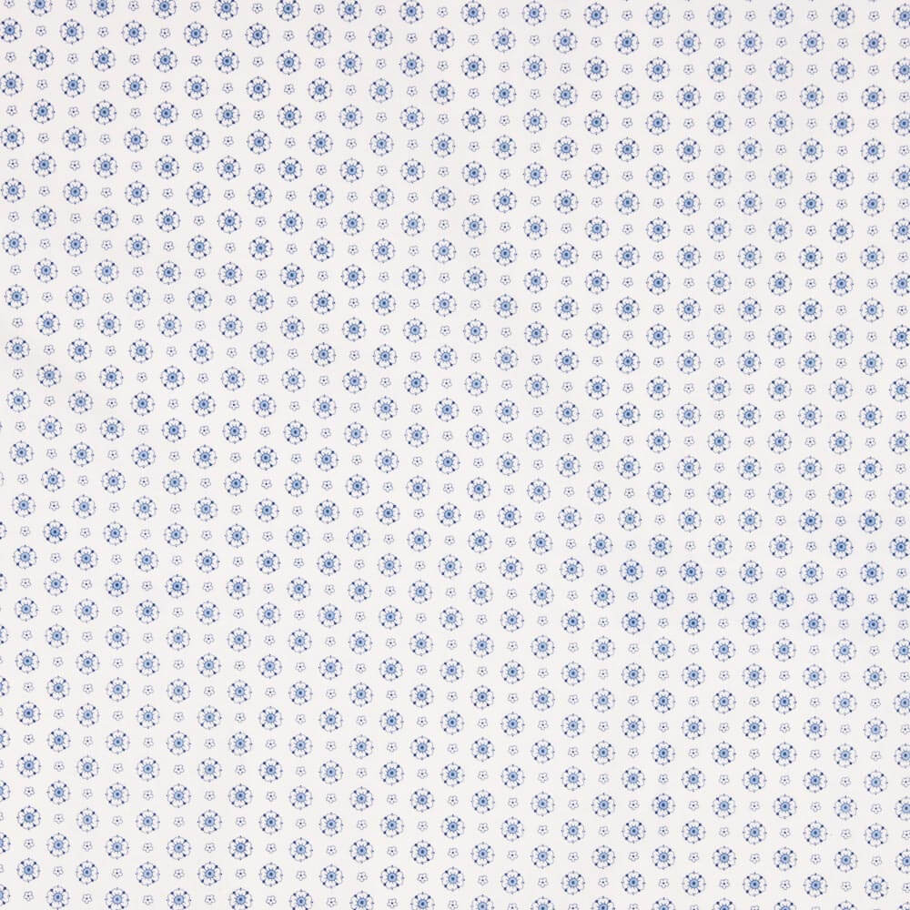 Popeline Fleur Bleu Bonbon - Ribes y Casals