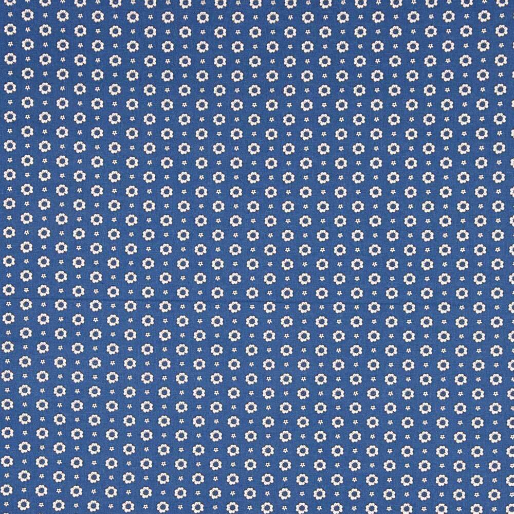 Popeline Fleur Xania Bleu - Ribes y Casals