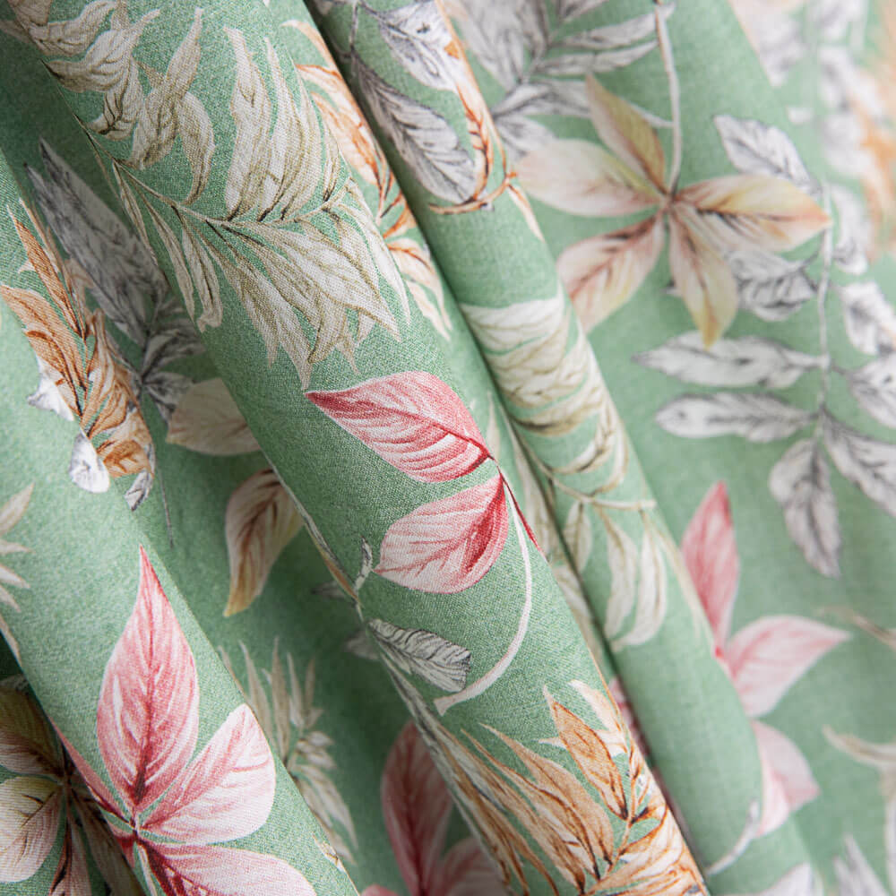 Popeline Coton Tropicale Vert Menthe - Ribes y Casals