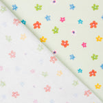 Coton Popeline Fleurs Vert Clair - Ribes y Casals