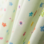 Coton Popeline Fleurs Vert Clair - Ribes y Casals