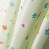 Coton Popeline Fleurs Vert Clair - Ribes y Casals