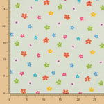 Coton Popeline Fleurs Vert Clair - Ribes y Casals