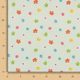 Coton Popeline Fleurs Vert Clair - Ribes y Casals