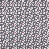 Coton Popeline Fleurs Gris Foncé - Ribes y Casals