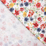 Popeline Fleurs Jardin Blanc - Ribes y Casals