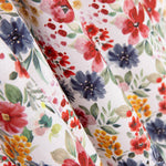 Popeline Fleurs Jardin Blanc - Ribes y Casals