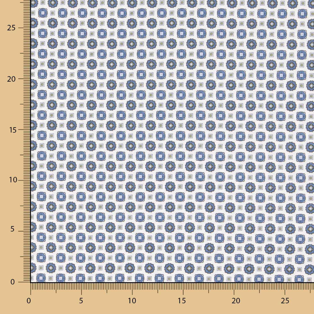 Popeline Fleur Kubo Bleu - Ribes y Casals