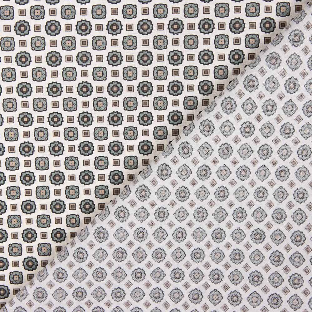 Popeline Fleur Kubo Vert - Ribes y Casals