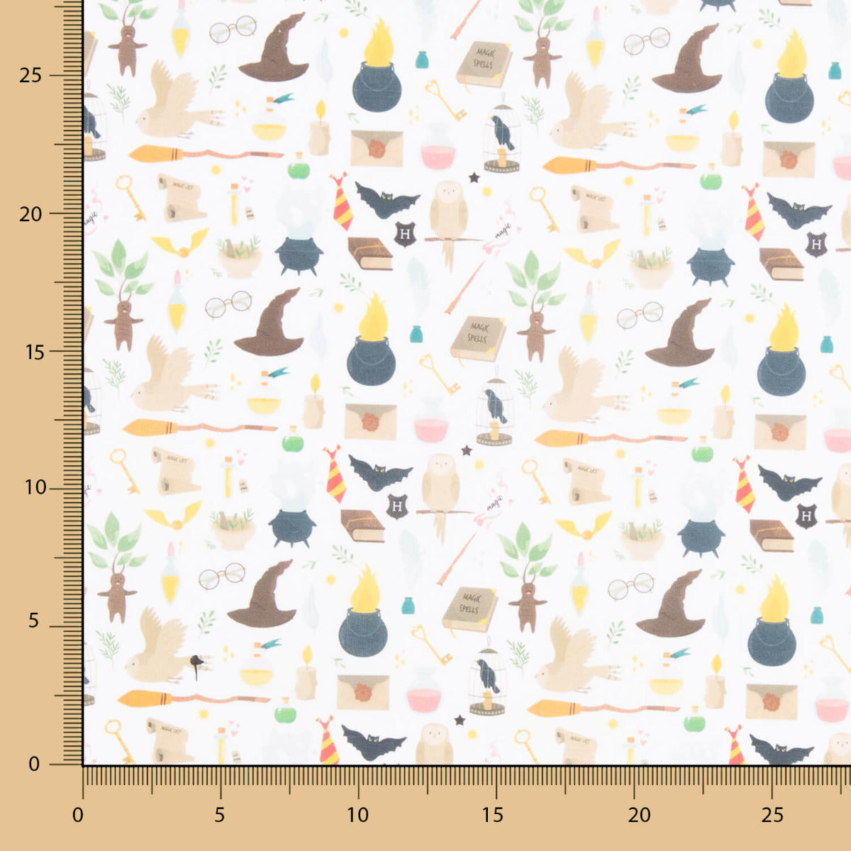 Popeline Coton Potier Magique Blanc - Ribes y Casals