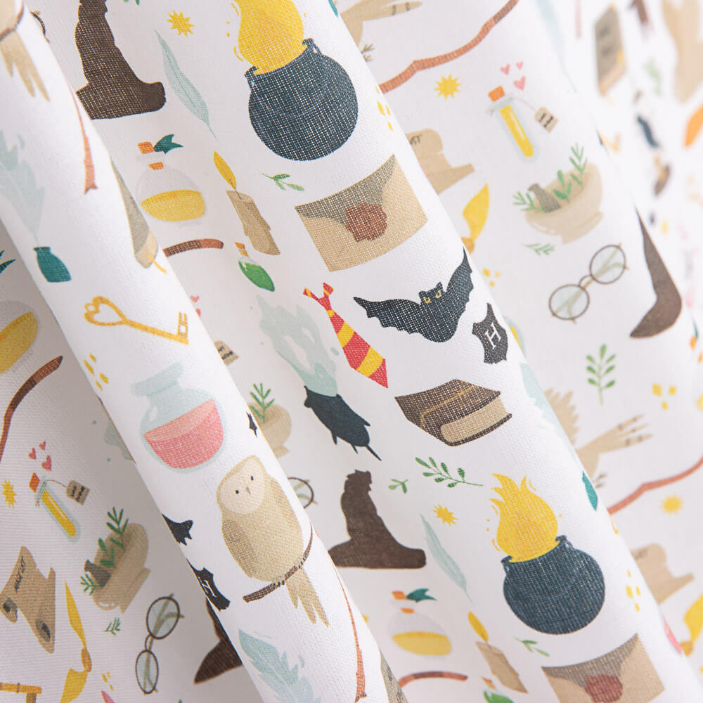 Popeline Coton Potier Magique Blanc - Ribes y Casals