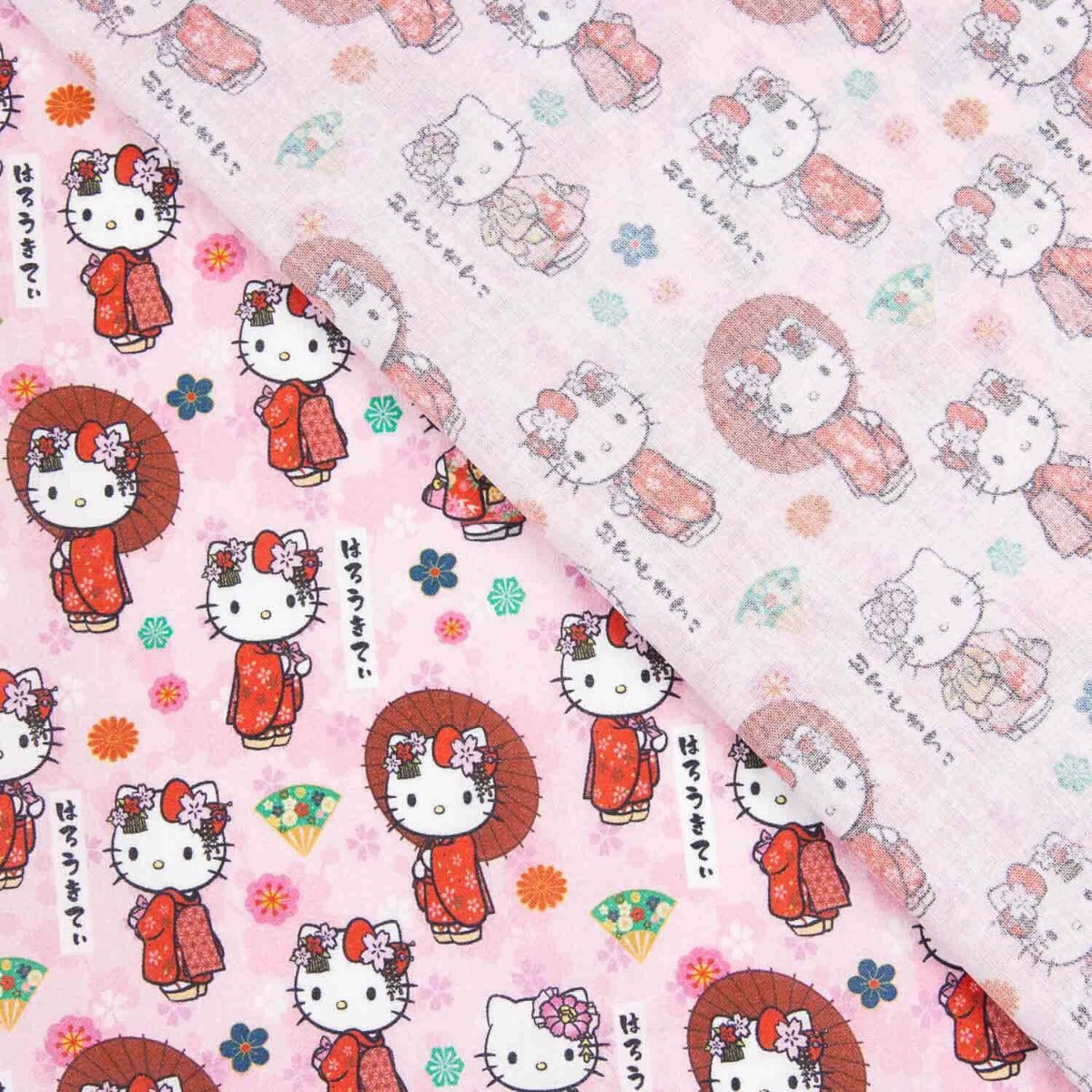 Popeline sous licence Hello Kitty fuchsia - Ribes y Casals