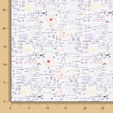 Retal Popelín Algodón Pizarra Matemáticas 130x140 cm - Ribes y Casals