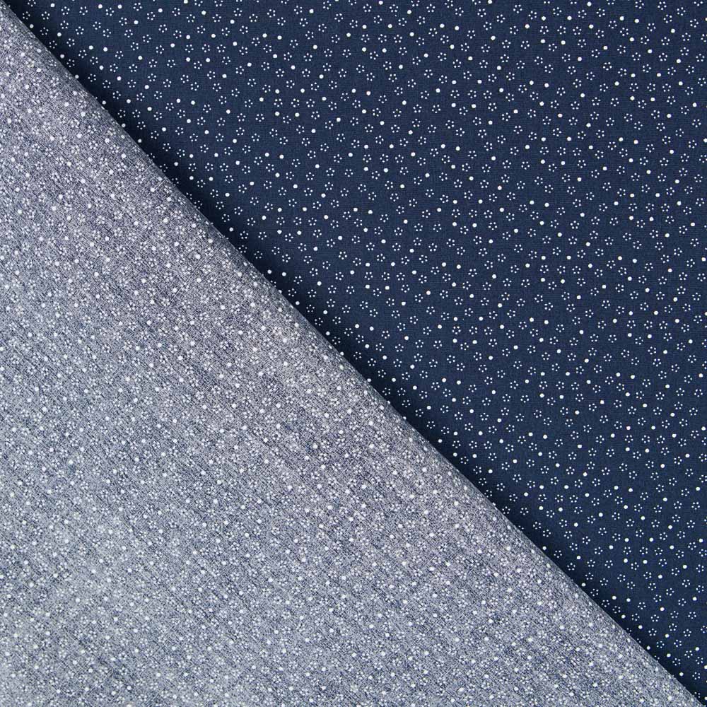 Popeline Micro Fleur Marine - Ribes y Casals