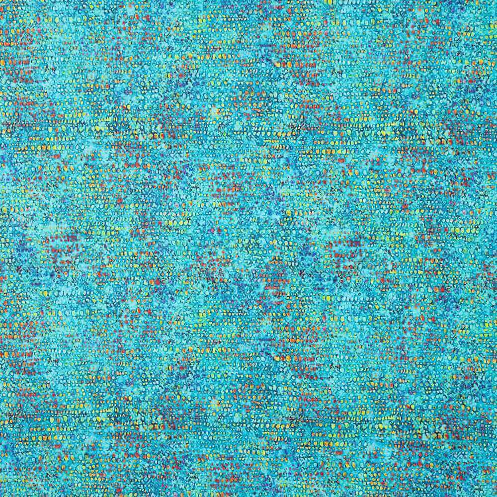 Patchwork Batik Pointillé Turquoise Américain - Ribes y Casals