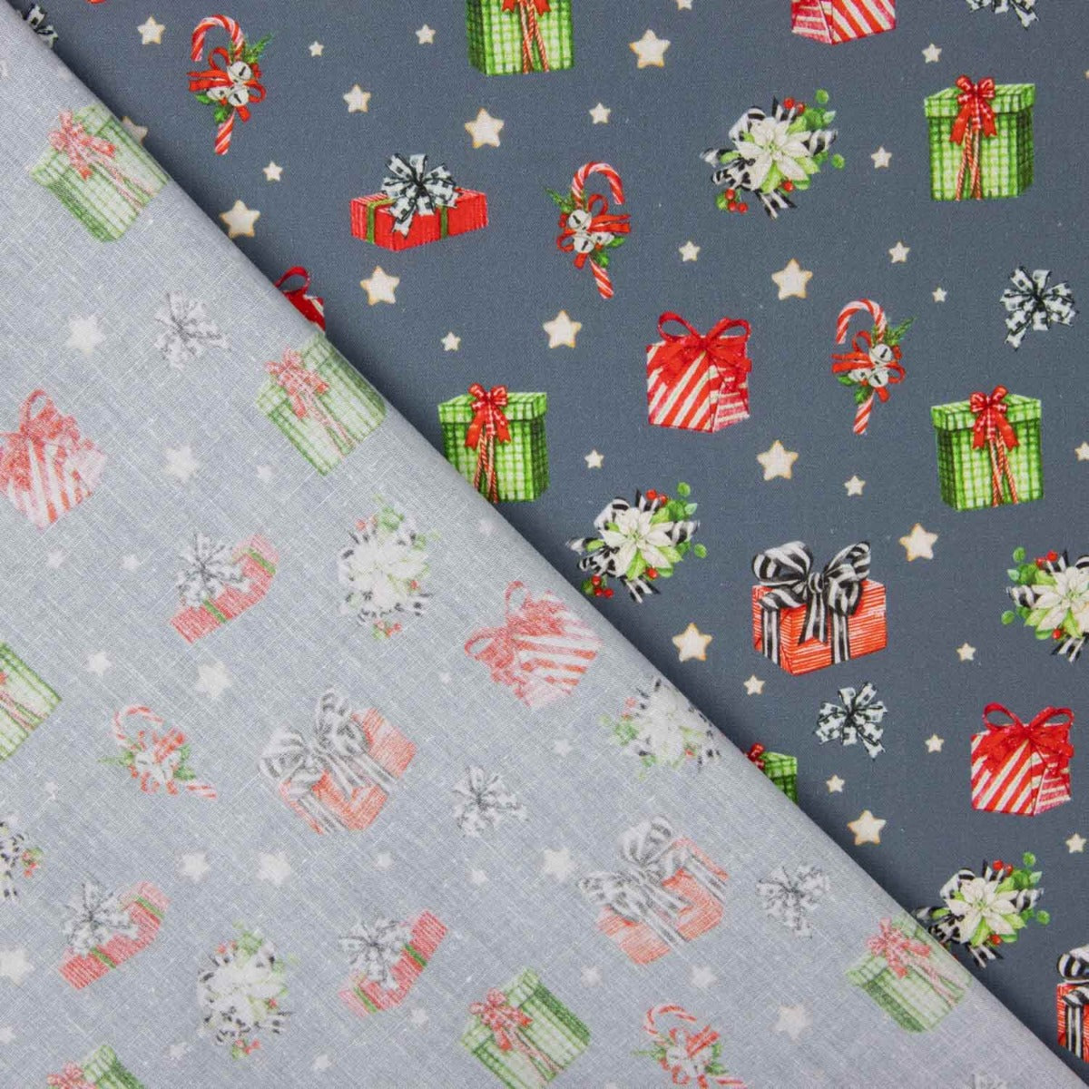 Popeline de Noël – Cadeaux sur fond bleu - Ribes y Casals