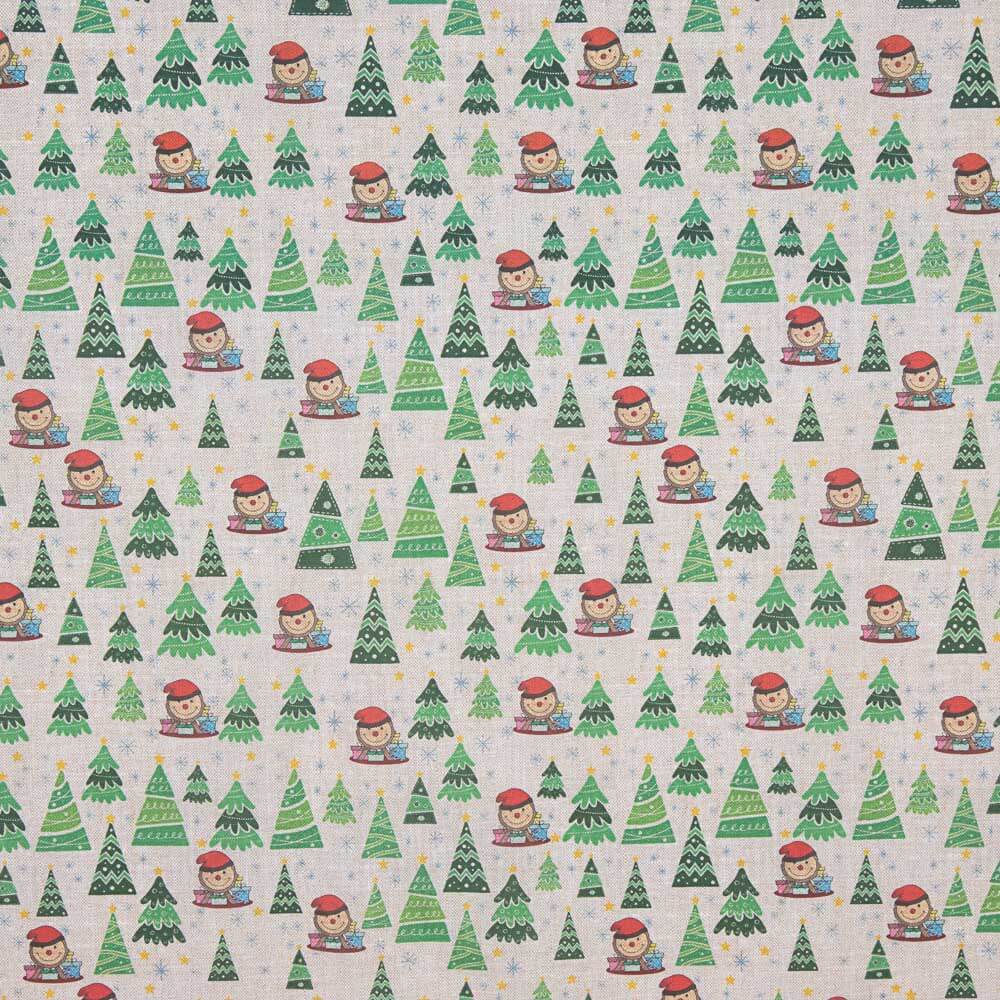 Popeline de Noël Cagatió Verte - Ribes y Casals