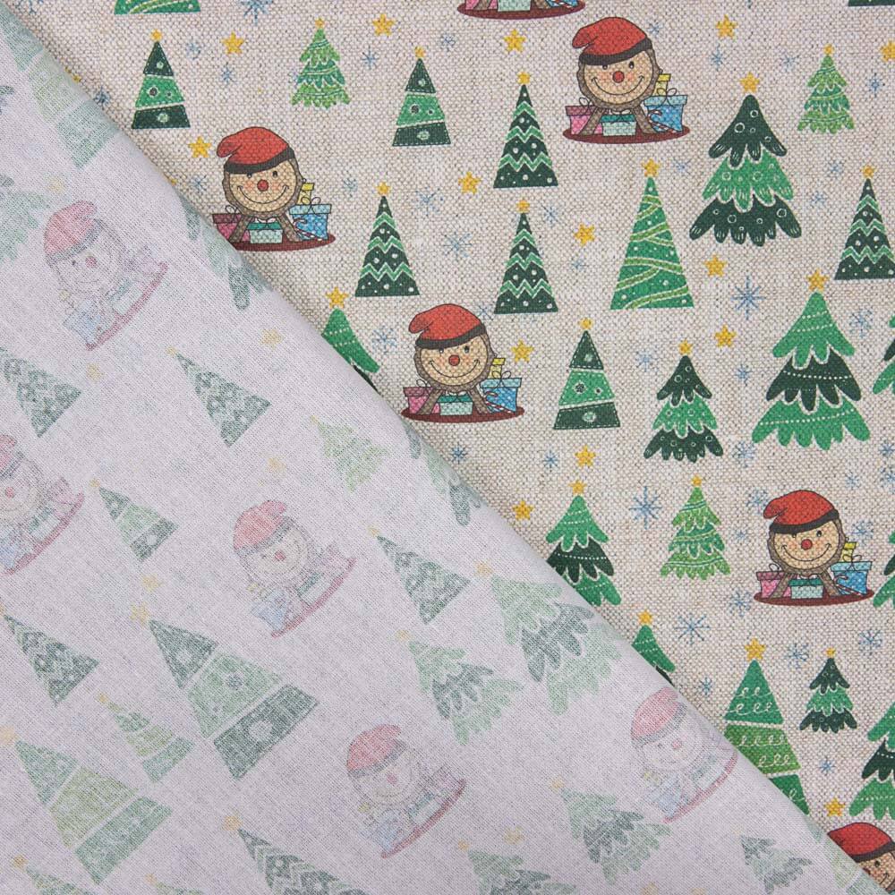 Popeline de Noël Cagatió Verte - Ribes y Casals