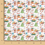 Popeline de Noël Dessins Blanc - Ribes y Casals