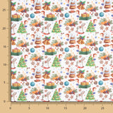 Popeline de Noël Dessins Blanc - Ribes y Casals