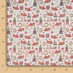 Popeline de Noël Dessins Gris - Ribes y Casals