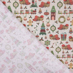 Popeline de Noël Dessins Gris - Ribes y Casals