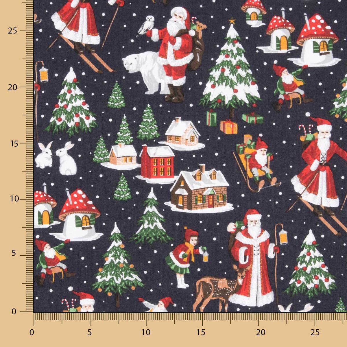 Popelín Navidad Papa Noel Marino - Ribes y Casals