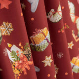 Popeline de Noël – Cheval à bascule sur fond bordeaux - Ribes y Casals