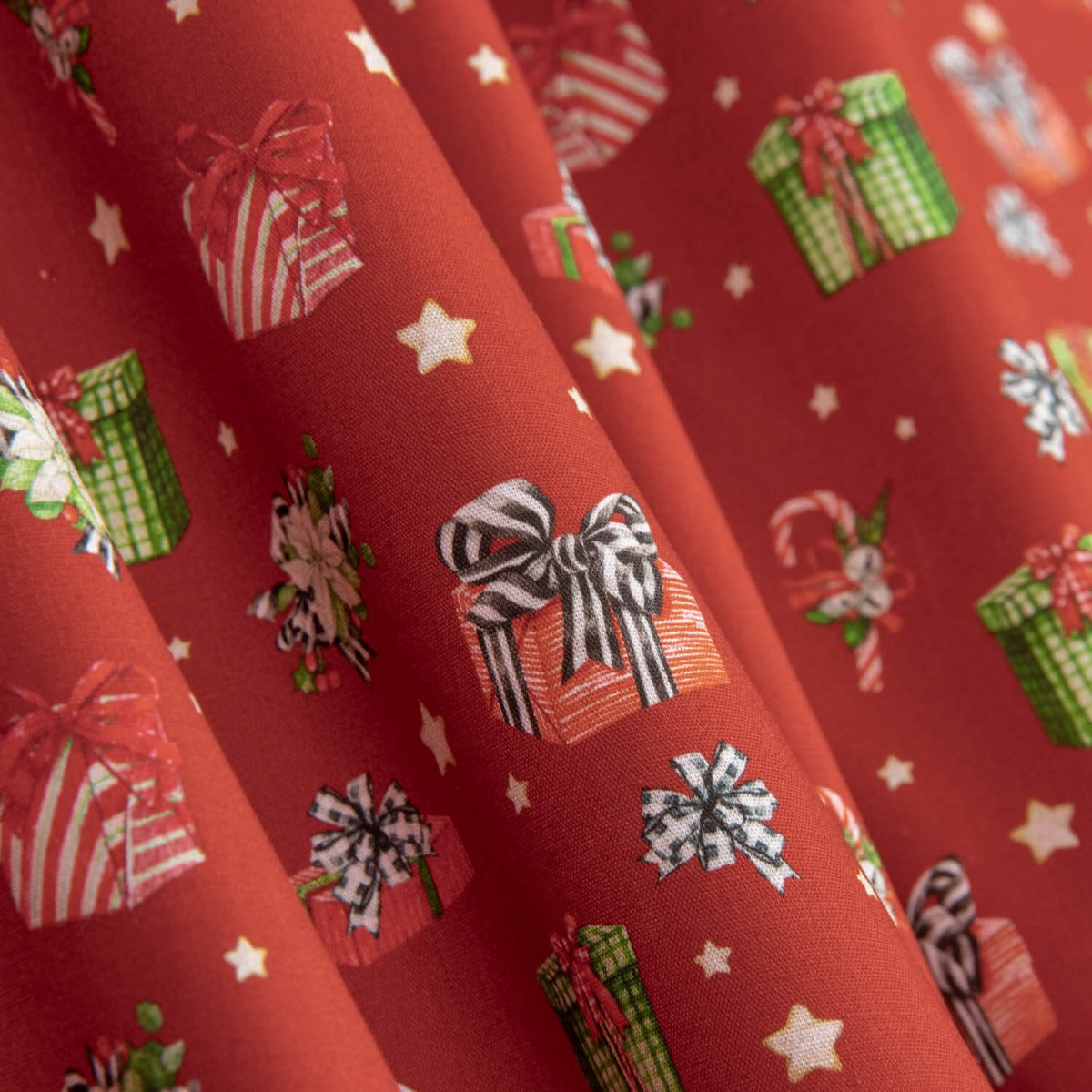 Popeline Cadeaux de Noël Rouge - Ribes y Casals