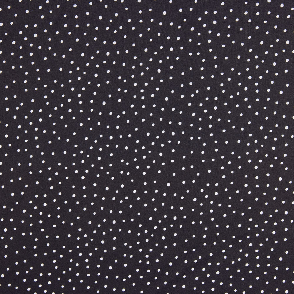 Popeline Coton Pois Noirs - Ribes y Casals