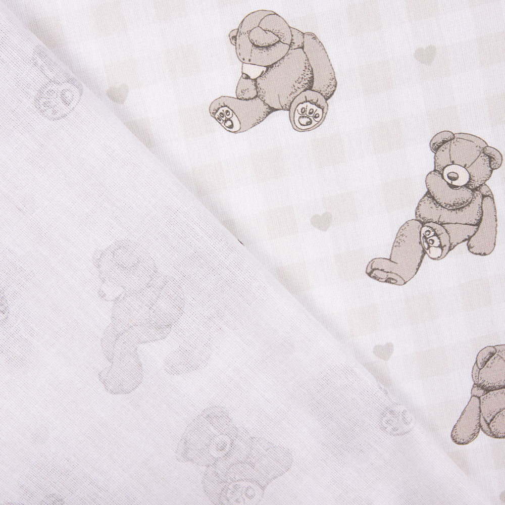 Popeline Coton Teddy Bear Taupe - Ribes y Casals