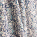 Popeline vintage bleu paisley - Ribes y Casals