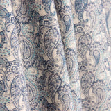 Popeline vintage bleu paisley - Ribes y Casals