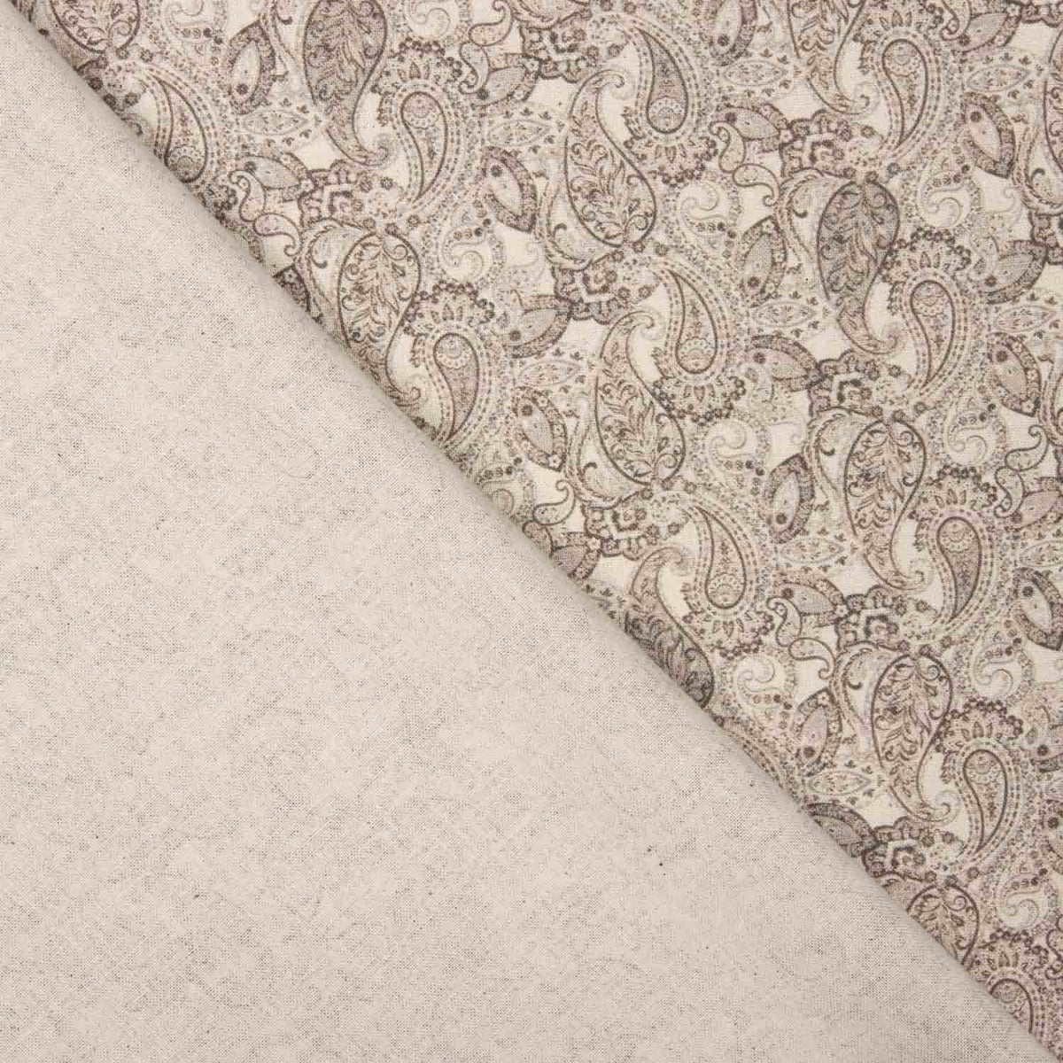 Popeline Beige Paisley - Ribes y Casals