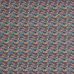 Popeline Coton Poisson Koi Vert - Ribes y Casals