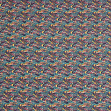 Popeline Coton Poisson Koi Vert - Ribes y Casals